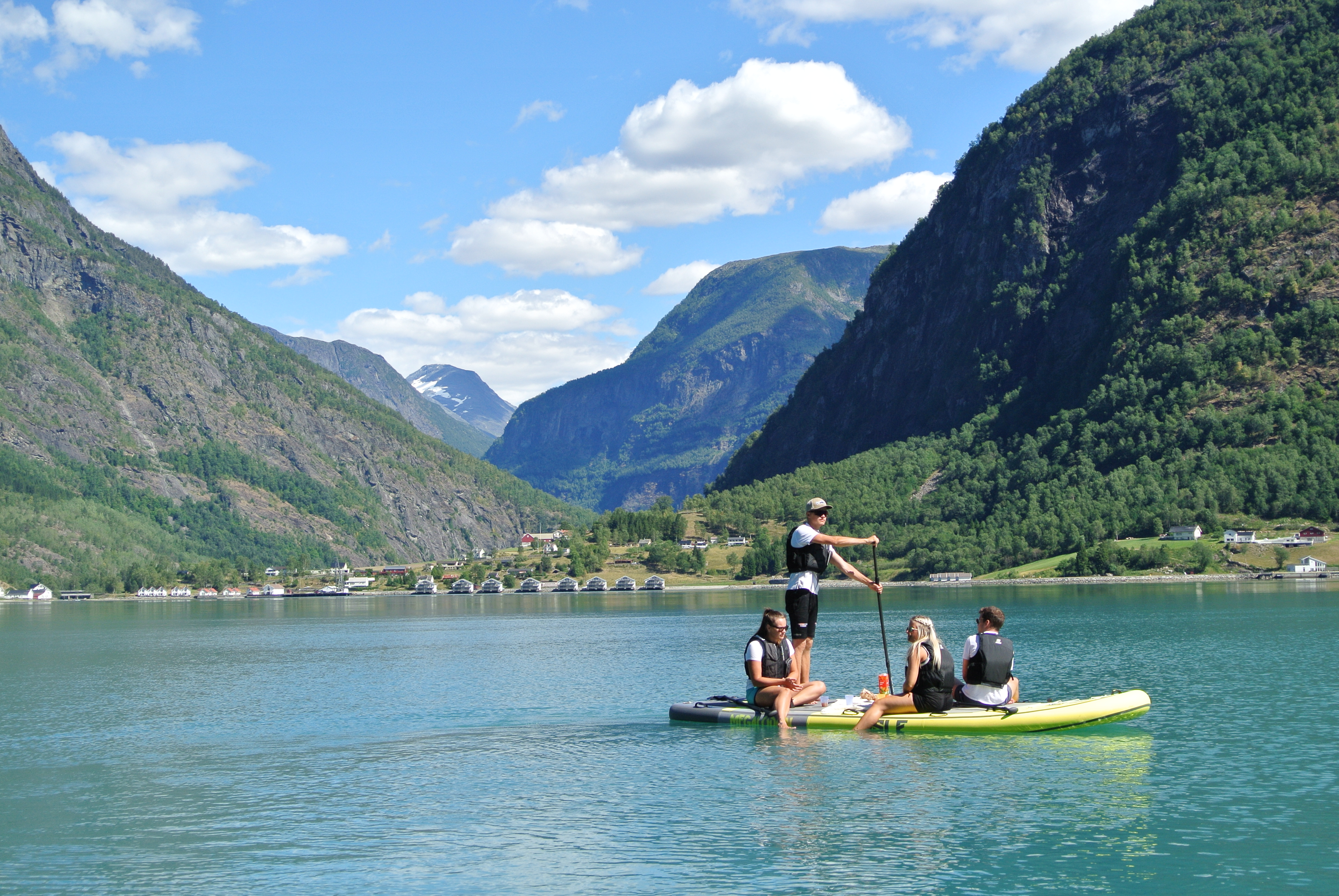 Mega-SUP Norway Sognefjord. Isle Megalodon